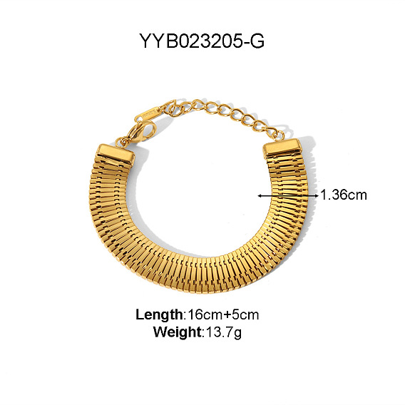 304 браслеты-цепочки из нержавеющей стали для женщин, реальный 18 k позолоченный