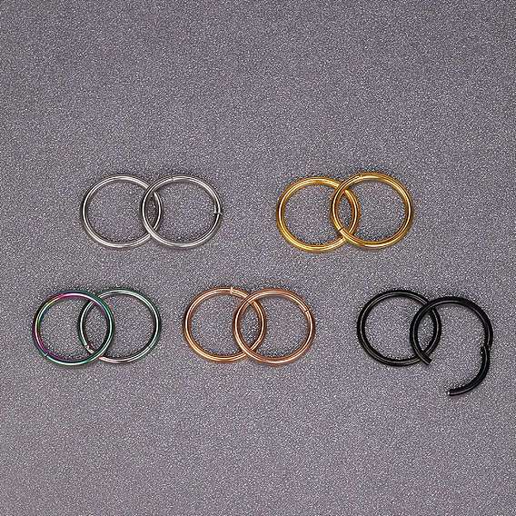 316l серьги-кольца из хирургической нержавеющей стали для хряща, кольца в носу для мужчин, украшения для пирсинга тела