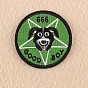 Computerized Embroidery Cloth Iron on/Sew on Puppy Patches, Costume Accessories, Appliques, Flat Round with Dog Head, Word Good Boy