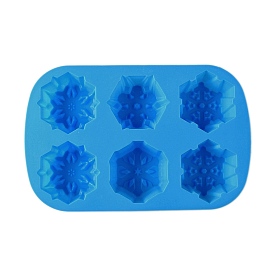 Snowflake Cake DIY Food Grade Silicone Mold, Cake Molds (Random Color is not Necessarily The Color of the Picture)