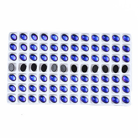 Translucent K9 Glass Cabochons, Flat Back, Oval