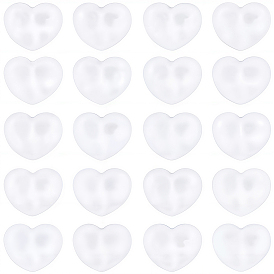 30шт. 1-образные пуговицы с резиновым стержнем, сердце