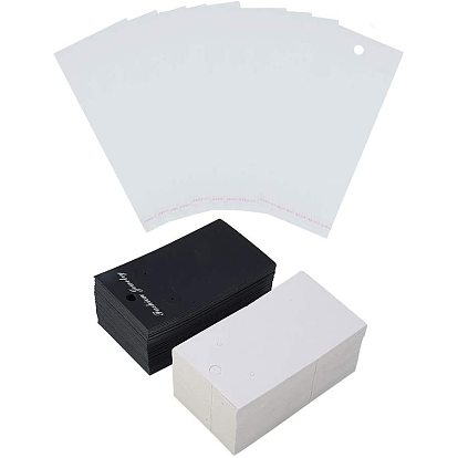 Cardboard & Plastic Display Cards, Used for Necklace, Bracelet, Pendant and Barrette, with OPP Cellophane Bags