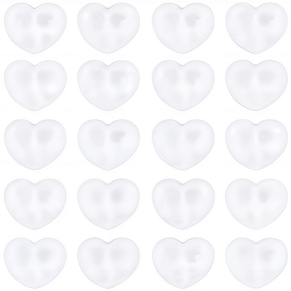 30шт. 1-образные пуговицы с резиновым стержнем, сердце