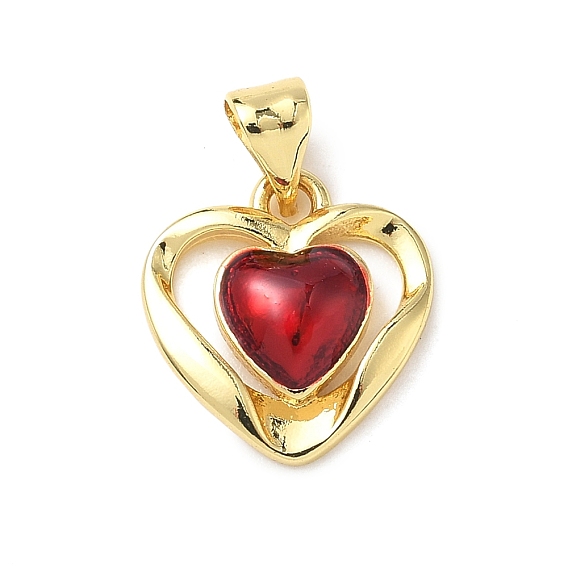 Латунь эмаль подвески, сердце, стойки покрытие, без свинца и без кадмия, долговечный