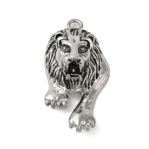 Pendentif en alliage de style tibétain, lion