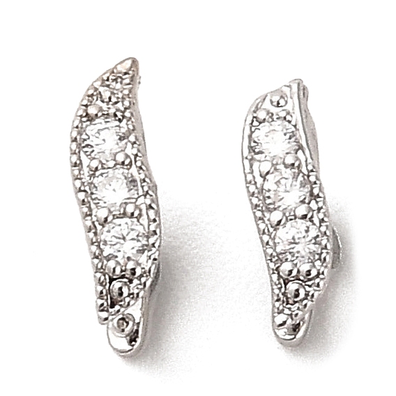 Покрытие стойки латунь микро паве прозрачный кубический цирконий защелка на поручнях, долговечный, лист