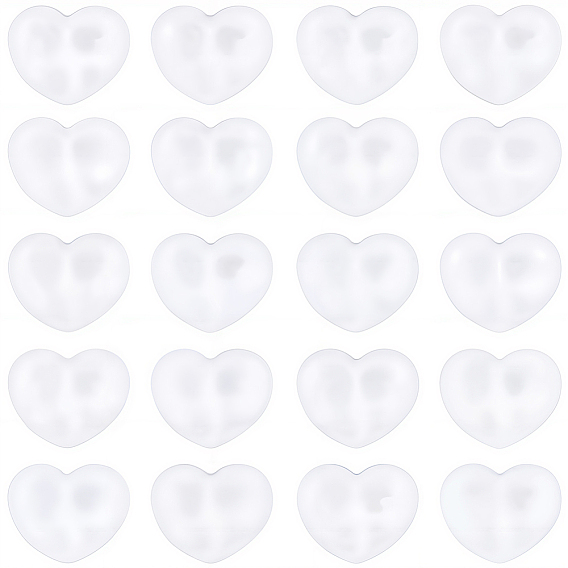 30шт. 1-образные пуговицы с резиновым стержнем, сердце