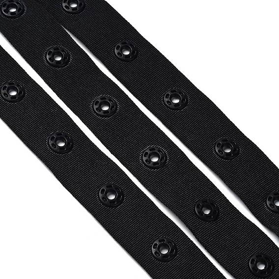 Polyester Sewing Snap Button Tape, Plastic Buttons Fastener Replacement, for Baby Lingerie Crotch Sewing, Dancing Dress