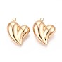 Латунные подвески, сердце, без никеля 