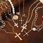 Double Layer Cross Pendant Necklace for Men and Women - Hip Hop Style Fashion Accessory
