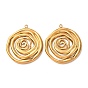 Pendentifs en acier inoxydable, breloques en spirale, placage ionique (ip)