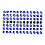 Translucent K9 Glass Cabochons, Flat Back, Oval
