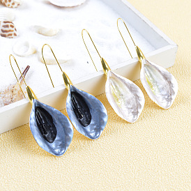 Серьги-подвески из сплава ко Дню святого Валентина, каллы, золотые