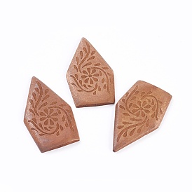 Кабошоны из тополя, конус с цветком