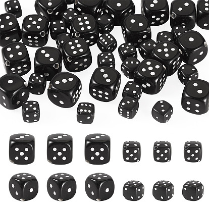 40 шт 2 стили акриловые бусины, игральная кость