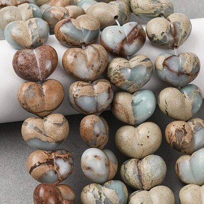 Бусины из натурального камня Шушан, сердце