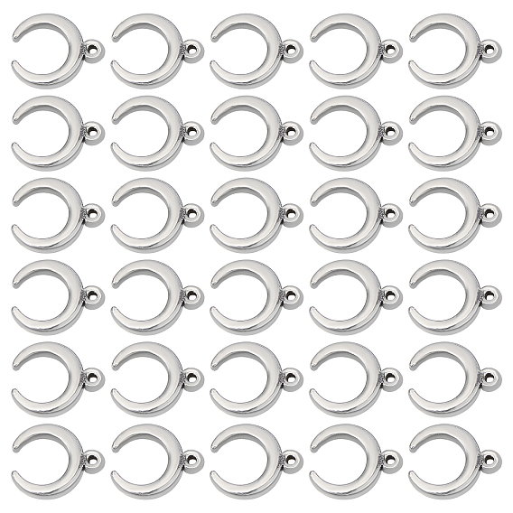 30 шт. 304 подвески из нержавеющей стали, двойной рог / полумесяц