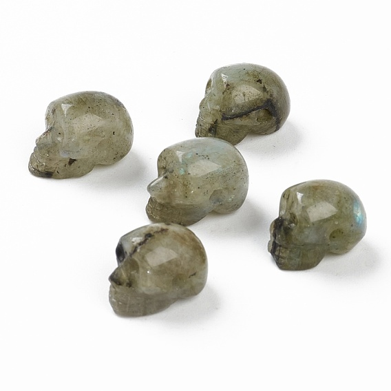 Natural Labradorite Beads, Skull