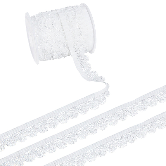 15 mètres de ruban élastique en nylon, ruban de dentelle, coupe de fleurs pour la décoration de robe de mariée