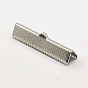 Ruban de fer embouts à écraser, rectangle, 7x30.5mm, Trou: 1mm