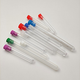 Botellas selladas transparentes, tubo de almacenamiento de agujas de punto de cruz bordado de costura con cuentas