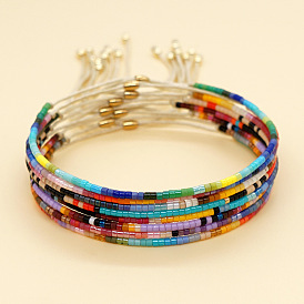 Minimalist Colorful Beaded Handmade Bracelet - Unique Design, Handcrafted, Delicate.