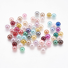 Cabujones de imitación de perlas de plástico abs, semicírculo