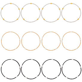 12 нити 3 цвета весенние браслеты, стальная французская проволока каркасная проволока, для штабелируемого ношения