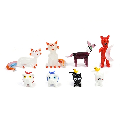 Серия животных миниатюрные украшения ручной работы лэмпворк, фигурка украшение для домашнего рабочего стола