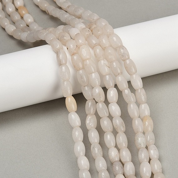 Бусины из натурального белого нефрита, рис