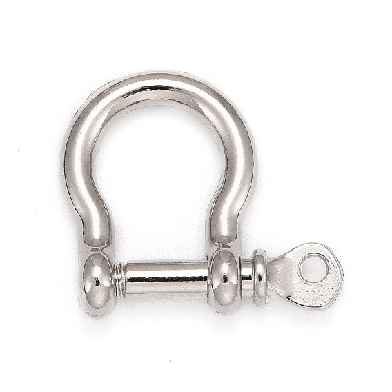 Alloy D-Ring Anchor Shackle Clasps, 25x25mm, Hole: 2.5mm