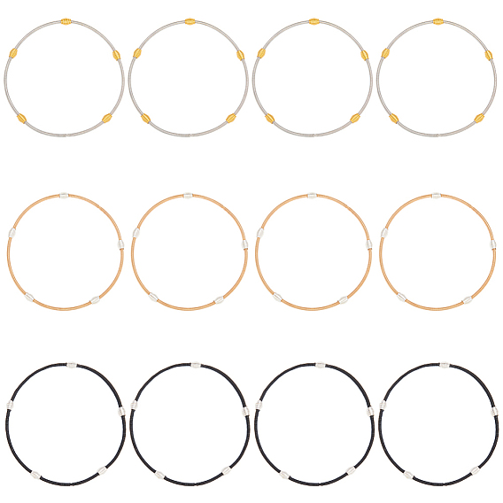 12 нити 3 цвета весенние браслеты, стальная французская проволока каркасная проволока, для штабелируемого ношения