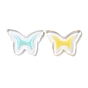 Transparent Acrylic Pendants, with Glitter Powder, Butterfly