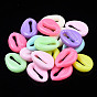 Opaque Acrylic Beads, Cowrie Shell Shaped