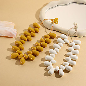 Ожерелья из смоляных бусин в форме капли для женщин