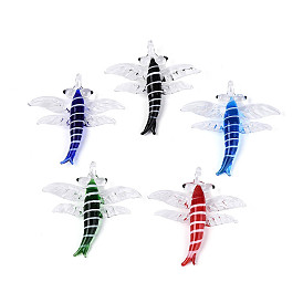 Большие подвески, лэмпворк, ручная работа , стрекоза прелести