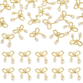 Подвески из сплава , бантом прелести, с ABS имитации жемчуга