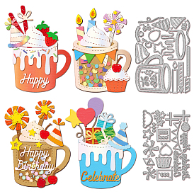 С днем рождения трафареты для резки штампов из углеродистой стали, для diy scrapbooking, Фотоальбом, декоративная бумага для тиснения, форма для поздравительных открыток