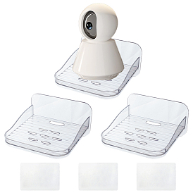 Прозрачные пластиковые настенные стенды, плавающая настенная полка, с наклейками, для дисплея веб-камеры