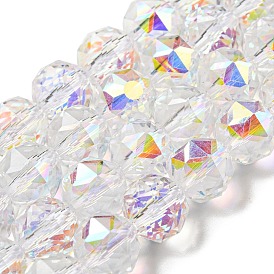 Verre imitation perles de cristal autrichien, ronde à facettes