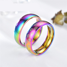 Couple titanium steel ring female simple pair ring niche ring hand decoration colorful small feet stainless steel ring ring