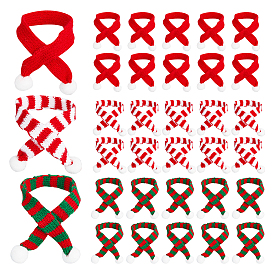 30шт 3 стиль мини рождественский полосатый вязаный шарф, для рождественского украшения букета из винных бутылок