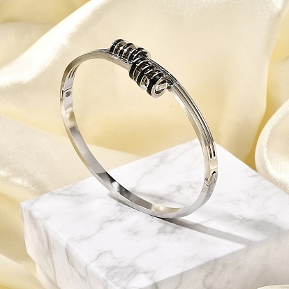 304 браслеты из нержавеющей стали с эмалевым покрытием для женщин, плоско-круглые