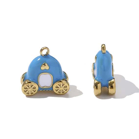 304 нержавеющей стальной эмали подвески, подвески в виде тыквы, ионное покрытие (ip), реальный 18 k позолоченный