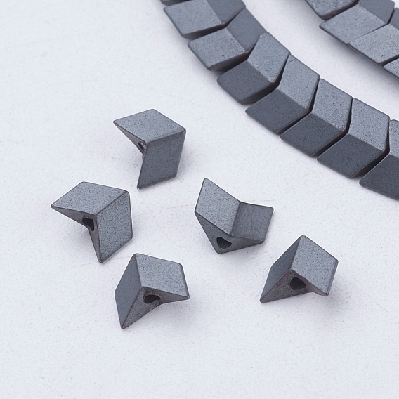 Non-magnetic Synthetic Hematite Beads Strands, Frosted, Arrow