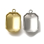 304 Настройки кабошон из нержавеющей стали кулон, прямоугольные