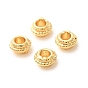 Brass Beads, Flat Round, Rack Plating, Long-Lasting Plated