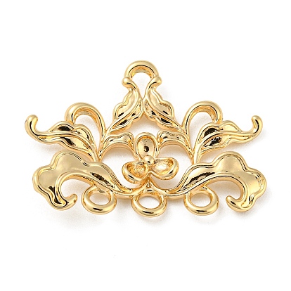 Brass Chandelier Component Links, Light Gold, Flower/Fan Connector