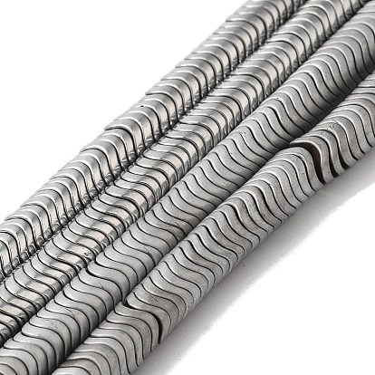 Гальванические синтетические немагнитные синтетические бусины из гематита, волнистый диск